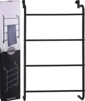Bathroom Solutions Tür-Handtuchhalter Metall Schwarz