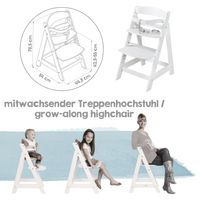 Sitzhöhe 31 cm Stuhl mit Lehne für Kinder roba Kinderstuhl weiß lackiert HxBxT: 59x29x29 cm