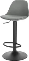 EUGAD Barhocker 1er Set Gepolsterter Drehhocker, Höhenverstellbar, Grau