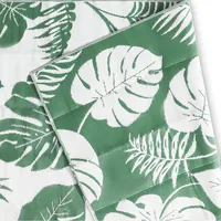 Goliving Outdoor Teppich Grün Flora - 183x290CM - Gartenteppich - Reversibel - Inkl. Tragetasche - Grün/Weiß