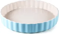 Hanseküche Quicheform Keramik 28 cm – Tarteform rund mit Antihaftbeschichtung und hohem Rand, Obstkuchenform, kratz und schnittfest (Blau)