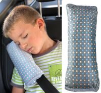 Auto Sicherheitsgurt Autositz Kopfkissen Gürtel Pillow Schulterschutz 2 Stück Gurtpolster Schlafkissen Nackenstütze für Kinder Grau & Rosa