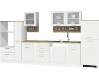 Held Möbel Küchenzeile Mailand 370 cm Frontfarbe weiß hochglanz Korpusfarbe weiß zerlegt