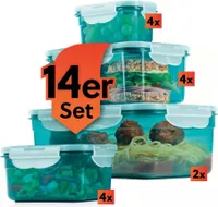 GOURMETmaxx Frischhaltedosen Klick-it 14er Set BPA-freie Vorratsdosen für Spülmaschine Mikrowelle Gefrierschrank Luftdicht auslaufsicher stapelbar