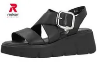 Rieker Damen Sandaletten 21174-37, 21174-38, 21174-39, 21174-40, 21174-41, 21174-42 RIE-W1550 schwarz 42 [Schuhe Frau]