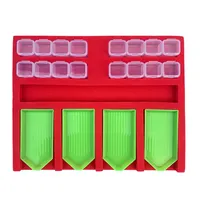Diamond Painting Zubehör Boxen Set Diamant Painting Stift mit Aufbewahrungsbox für DIY Kunst Handwerk Zubehör(Rot, Stil 2)