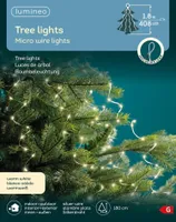 Lumineo Lichterkette TREE LIGHTS 408 LED 1,8 m warm weiß, Silberdraht