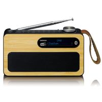 Lenco PDR-040 tragbares DAB+ Radio - Bluetooth 5.0 - PLL FM - 5 Speichertasten - Uhr und Weckfunktion - 3 Watt RMS - 2000mAh Akku - Schwarz