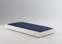 Vipack Bettschublade Pino zum unterschieben, Liegefläche 90x195 cm Kiefer massiv weiß lackiert