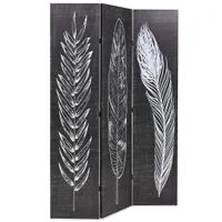 vidaXL Rozdělovač místností skládací 120 x 170 cm Peří černobílý