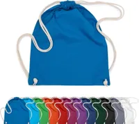 Baumwoll Turnbeutel 37x46 Sportbeutel Zuziehbeutel Gym Sack Schuhbeutel Rucksack, in Farbe: Royalblau