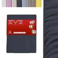EVE Textile Spannbettlaken 140 x 200cm Anthrazitgrau 100 % Baumwolle Spannbetttuch Bettlaken Spannlaken Spannbezüge Spannoberlaken Betttücher Jersey