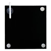 45x50 Glasmagnettafel Schwarz Magnetboard Memoboard Wandtafel Pinnwand Glastafel