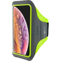 Mobiparts Comfort Fit -  Apple iPhone XS Max Hülle Neopren Sportarmband - Neon Green