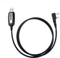 Retevis 2-kierunkowy kabel USB do programowania radia 2-pinowy kompatybilny z RT24 RT24V RT668 RT1 RT28 BF UV-5R BF-88E BF-888S Kenwood kompatybilny z systemem komputerowym WinXP/Win7/Win8/Win10 (1 szt.)