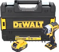 DeWalt DCF 887 NT Akku Schlagschrauber 18 V 205 Nm 1/4" Brushless + 1x Akku 5,0 Ah + TSTAK - ohne Ladegerät