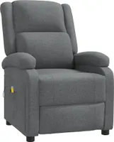 vidaXL Massagesessel Dunkelgrau Stoff