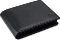 Frentree® Herren Geldbörse aus weichem Nappa Leder mit RFID Schutz, 12 Kartenfächer, Querformat, Schwarz