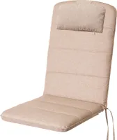 HOBBYGARDEN outdoor/indoor, Sitzkissen, Sitzpolster, Gartenmöbel Kissen, für Stuhle oder Liege, Polster, Sofa, 121 x 50 x 6 cm, Beige