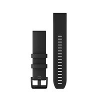 Paski do zegarków Garmin Ersatzband QuickFit® 22, czarne z czarnymi elementami ze stali nierdzewnej 010-12901-00