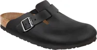 Birkenstock Boston Schmalz Leder Schwarz Schmales Fußbett - Slipper - 59463
