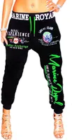 Jaylvis Damen Hose Jogginghose lang Trainingshose Fitnesshose H.512 Schwarz-Grün S