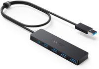 Ultra Slim Extra Leicht 4 Port USB 3.0 Hub Black / 2ft