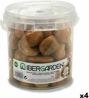 Duże brązowe kamienie dekoracyjne 3 kg (4 sztuki)
