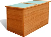 vidaXL Skrzynia ogrodowa 126x72x72 cm drewniana