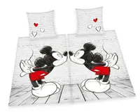 Disney Mickey & Mickey Mouse Partner Bettwäsche pride, 4-teilig, 80x80 + 135x200cm, 100% Baumwolle / Doppelpack, gay
