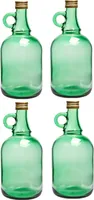 4x 1L Glasflasche GLASBALLON Weinballon leere Flasche Likör Wein Karaffe
