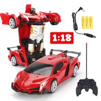 Spielzeug Transformator Auto Rennauto Roboter mit Fernbedienung Motor Wagen kind 