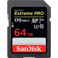 SANDISK SDXC Extreme Pro 64 GB 170 MB / s UHS-I V30 U3 C10