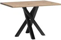 Ausziehbarer Tisch Moderno, Artisan-Eiche - Schwarz, 120 - 160 cm x 75 cm