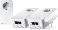 Devolo Magic 1 WiFi: Powerline mit WLAN-Funktion, WiFi bis zu 1200 Mbit/s AC, 2x Pro Fast Ethernet Adapter LAN-Anschluss, integrierte Steckdose, WLAN-Mesh, Access Point, weiß