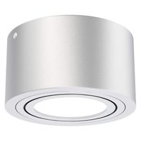 LED Aufbauleuchte Deckenlampe 5 W schwenkbar Silber Ø 9cm Briloner Leuchten