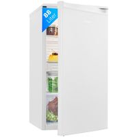 Bomann Kühlschrank ohne Gefrierfach mit 88L Nutzinhalt u. 3 Glasablagen, Kühlschrank mit Gemüsefach u. wechselbarem Türanschlag, Kühlschrank freistehend mit LED-Innenbeleuchtung - VS 7350