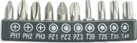 Bitsatz für Schraubendreherbits 25 mm 10 Stück
