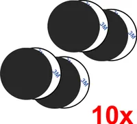 10x Rund Metallplättchen für Magnet Smartphone Handy Halterung Auto Metallplatte Kleber
