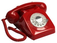 GPO Retro 746, Analoges Telefon, Kabelgebundenes Mobilteil, Rot