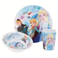 Frozen Die Eiskönigin Kinder-Geschirr Set mit Teller Müslischale und Becher 