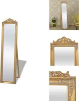vidaXL Standspiegel im Barock-Stil 160x40 cm Golden -  Spiegel