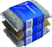 homiez 3er Set Glänzerkissen LUXUS Polyester Putzschwamm, Topfreiniger, Topfschwamm, 13 x 8 x 2,5 cm,  Germany!