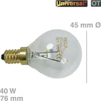 Philips Backofen-Anzeigenlampe, Sockel E 14  40 Watt