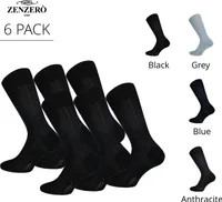 Z ZENZERO' 1959 6 Paar Socken Wadenlänge Mercerisierte Baumwolle Anthrazit42-43