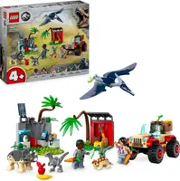 LEGO Jurassic World Rettungszentrum für Baby-Dinos, Set mit kleinen Dinosaurier-Figuren, darunter Triceratops, Ankylosaurus und Velociraptor, Geschenk zum Bauen für Jungs und Mädchen ab 4 Jahren 76963