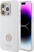 Guess Guhcp15xm4dgph Iphone 15 Pro Max 6.7 Biały Silicone Strass 4g Handyhülle Durchsichtig  Durchsichtig One Size