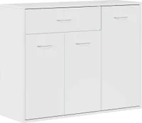 vidaXL Kredens biały wysoki połysk 88×30×70 cm płyta wiórowa
