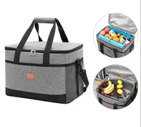 Lunchtasche, 30L Kühltasche, zusammenklappbar, Thermotasche auslaufsicher, tragbar, für Camping/Grillen/Outdoor-Aktivitäten mit der Familie