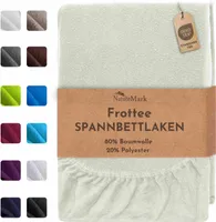 Frottee Spannbettlaken Spannbetttuch, 70x140 cm, Naturweiß